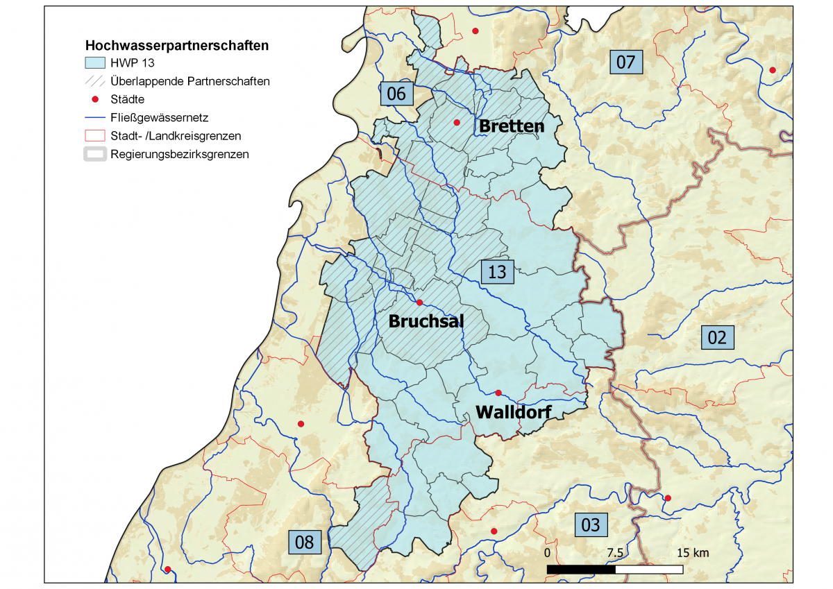 Einzugsgebiet Pfinz/Saal-/Kraich- und Leimbach