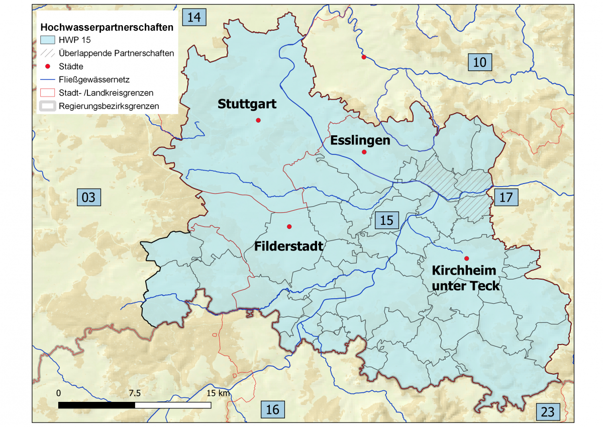 Einzugsgebiet Neckar/Esslingen/Stuttgart